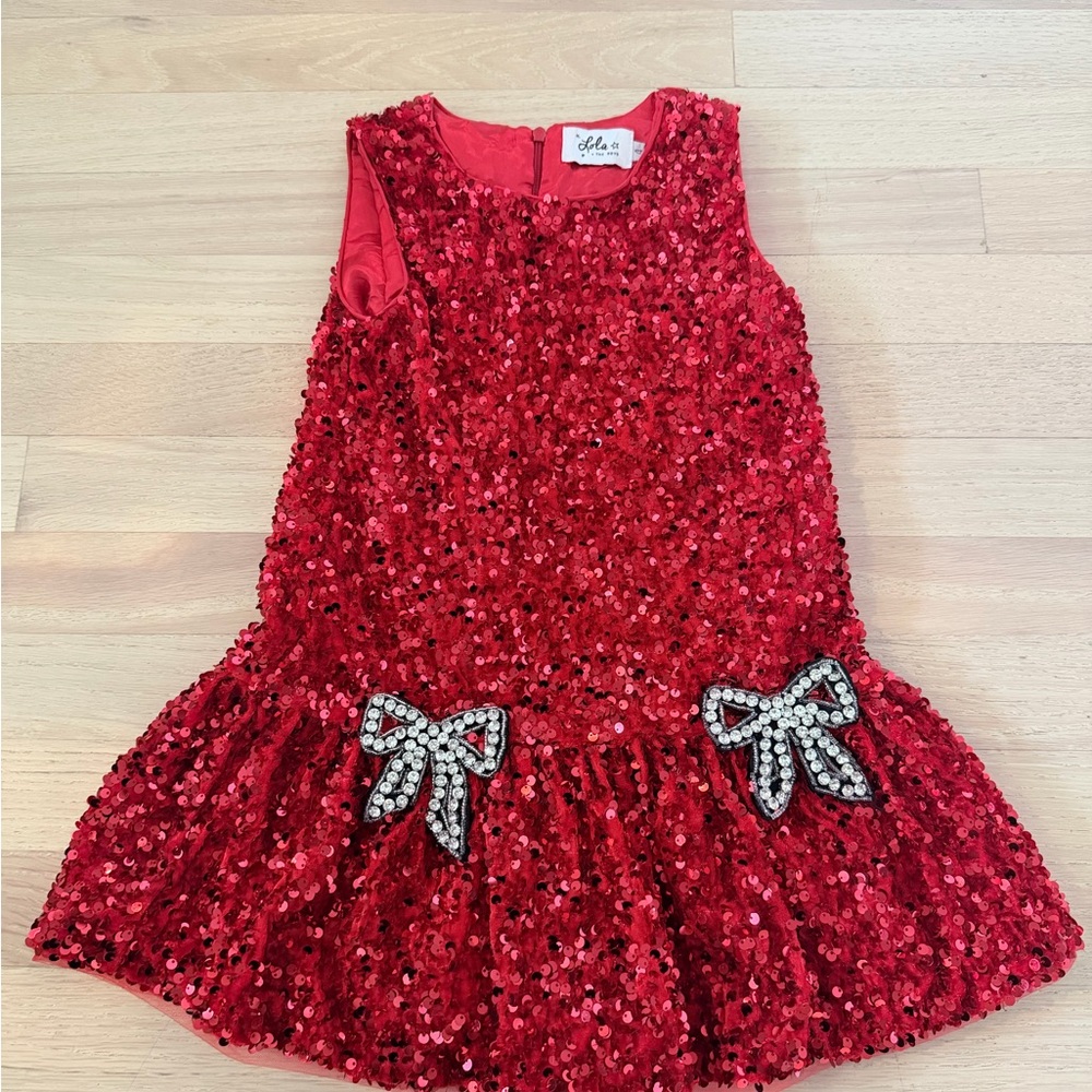 Lola + The Boys Ruby Bows Dress